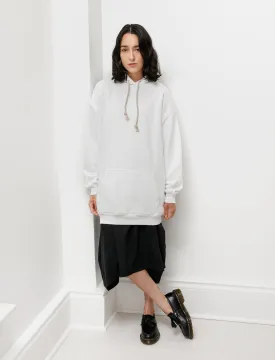 Hooded Sweatshirt Reverse Label Optic White