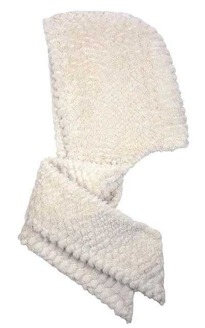 Hoody Scarf - Plush Faux Fur in Falkor (Solid - One Left!)