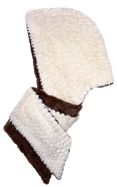 Hoody Scarf - Plush Faux Fur in Falkor (Solid - One Left!)