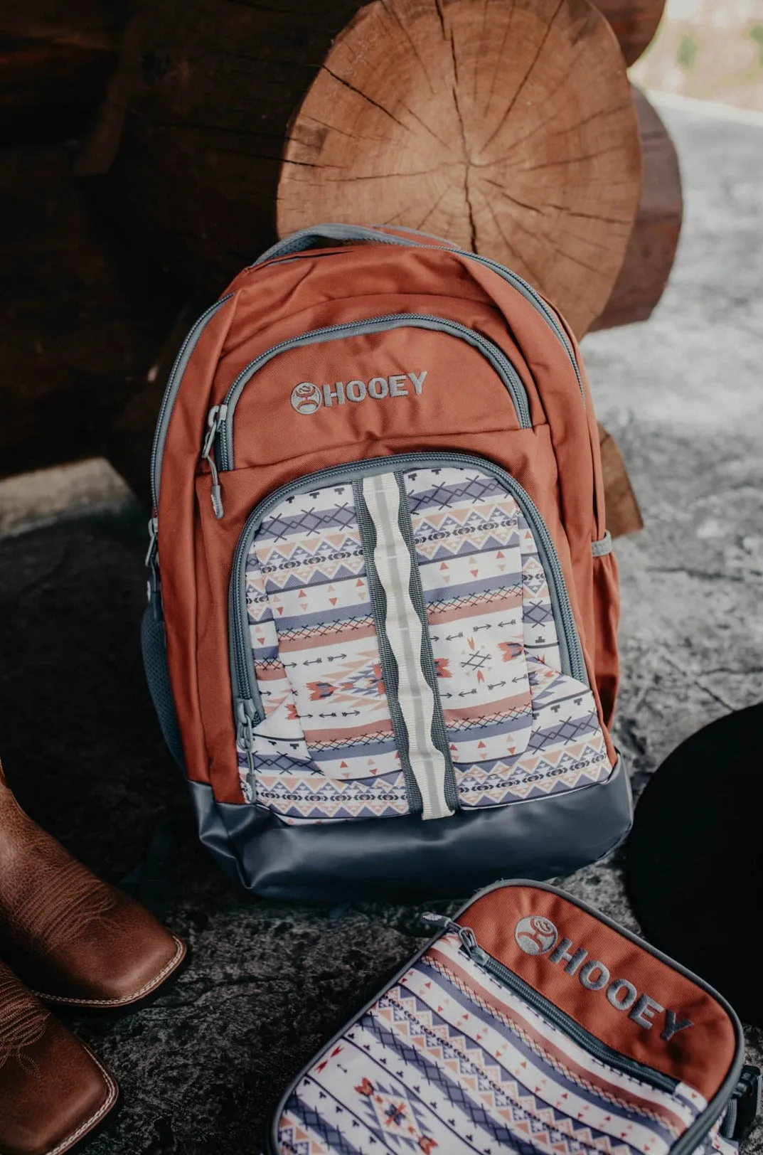 Hooey "Ox" Rust & Cream Aztec Backpack