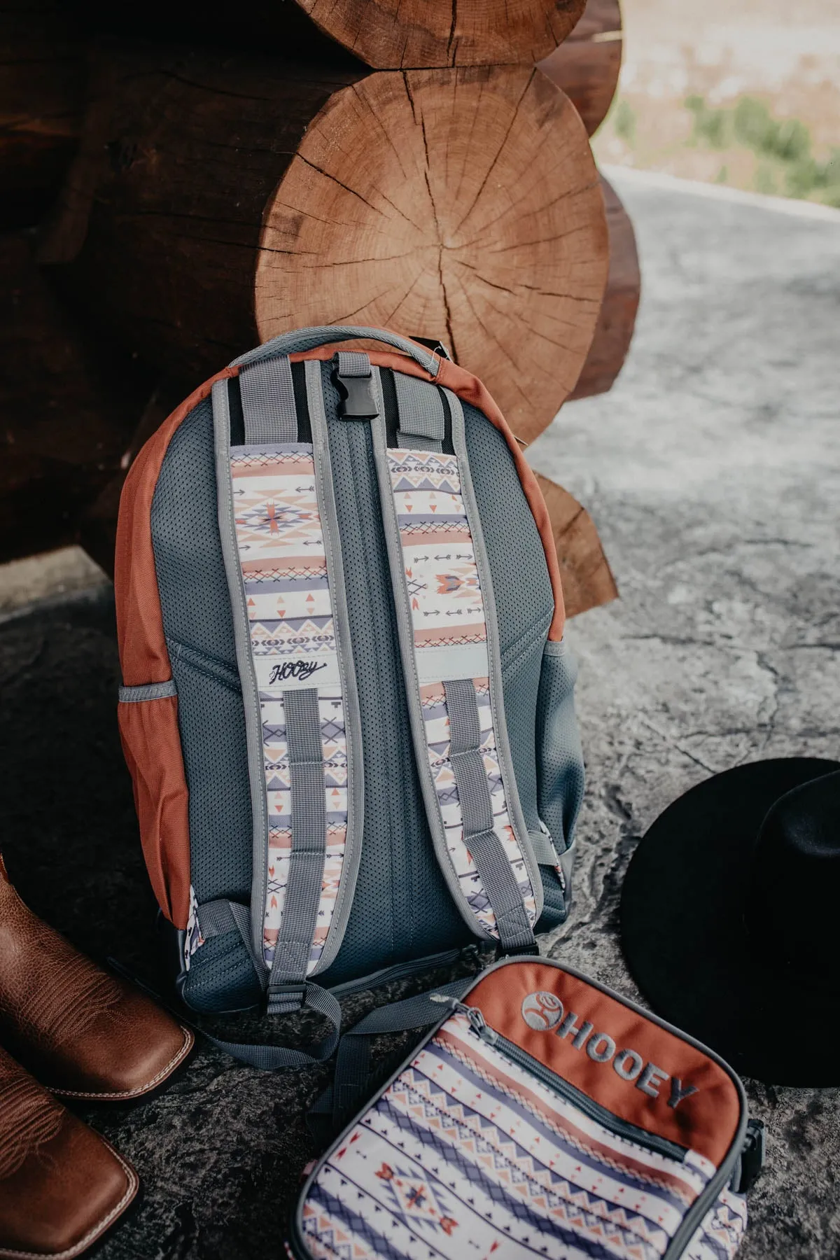 Hooey "Ox" Rust & Cream Aztec Backpack