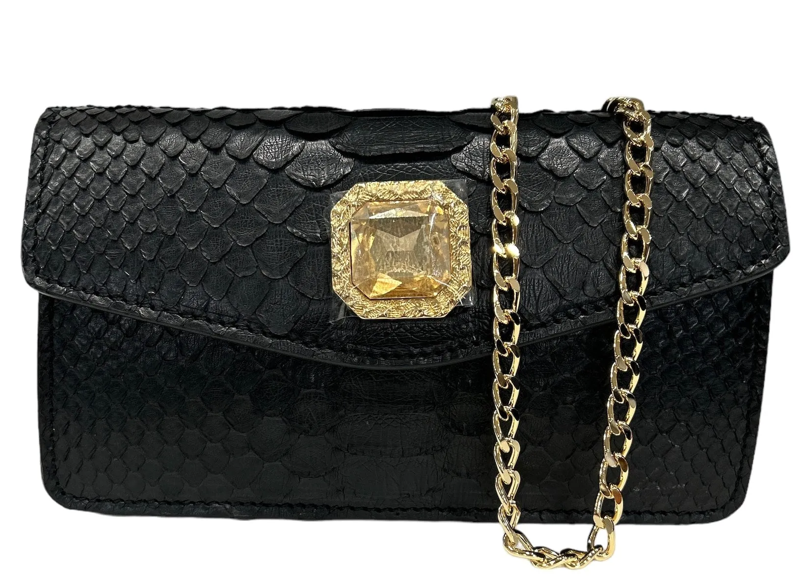 Hope Bag Python Swarovski & Metal Chain