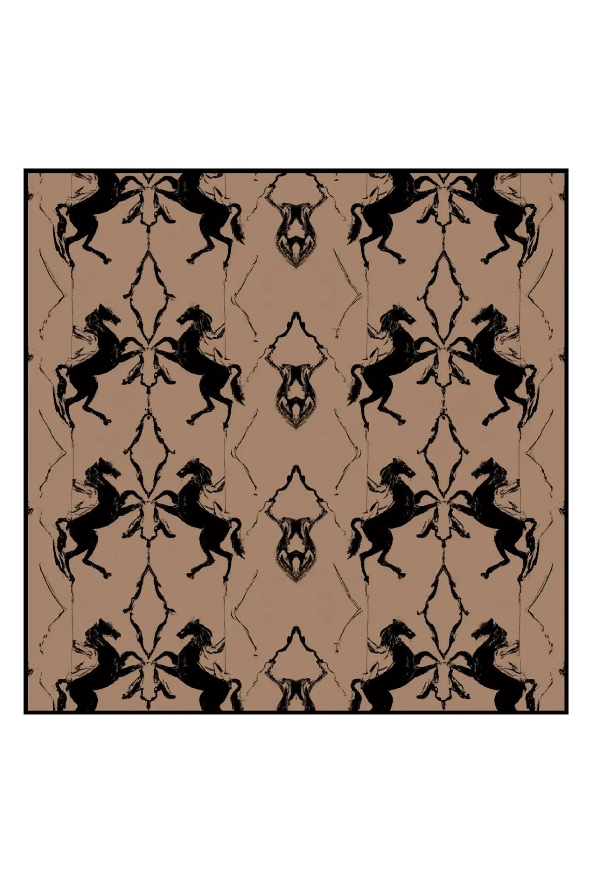 HORSE PRINT SILK SCARF