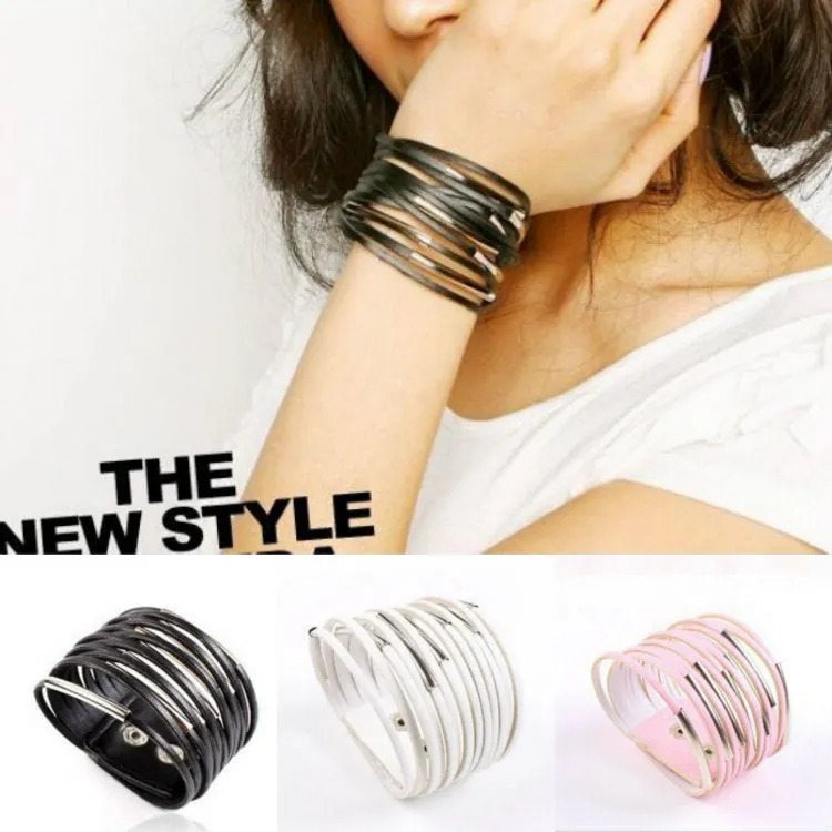 Hot Charm Cuff Fashion Classic Womens Pretty Bangle Gothic Punk Chain Bracelet Vintage Jewelry Unisex