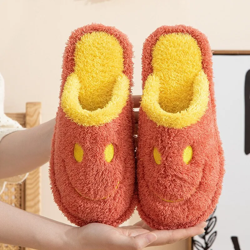 Hot Sale Women Fluffy Fur Slippers Winter Warm Floor Slipper Plush Fleece Flat Couple Shoes Soft Comfy Cute Indoor Slippers