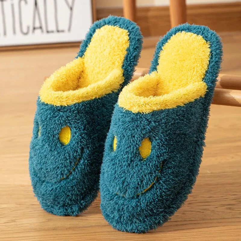 Hot Sale Women Fluffy Fur Slippers Winter Warm Floor Slipper Plush Fleece Flat Couple Shoes Soft Comfy Cute Indoor Slippers