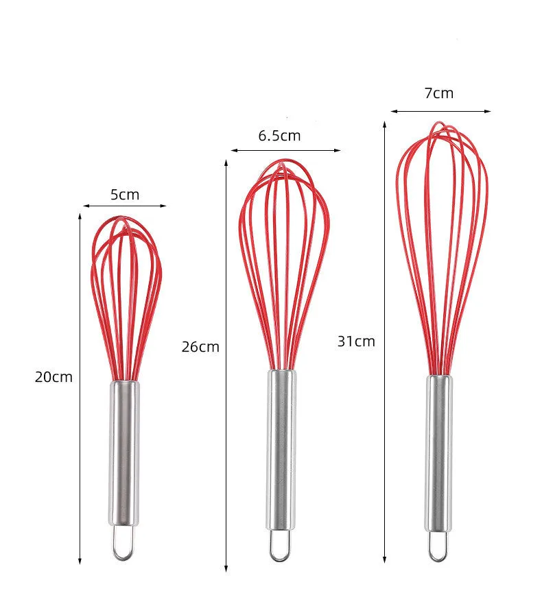 Household Mini Baking Whisk Silicone Cream Whisk