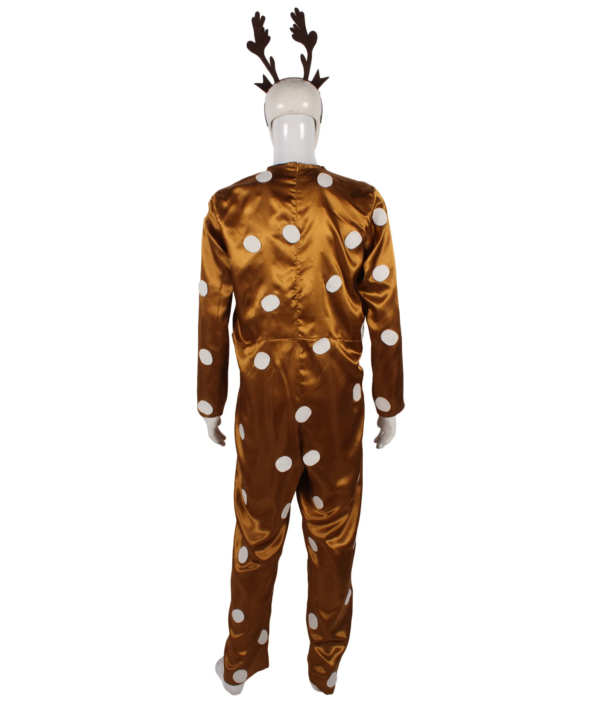 HPO Adult Men's Animal Jumpsuit Reindeer Costume I Suitable for Halloween I Flame-retardant Synthetic Fabric