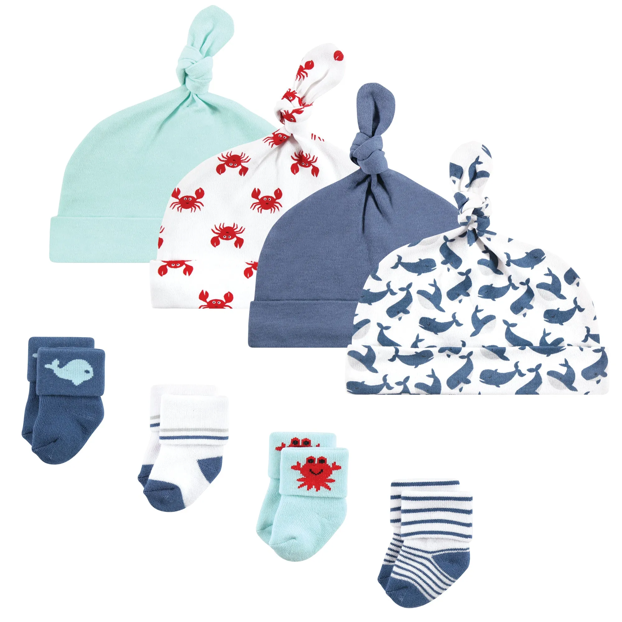 Hudson Baby Cap and Socks Set, Whale