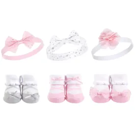 Hudson Baby Headband and Socks Giftset, Ballet