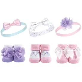 Hudson Baby Headband and Socks Giftset, Magical Unicorn