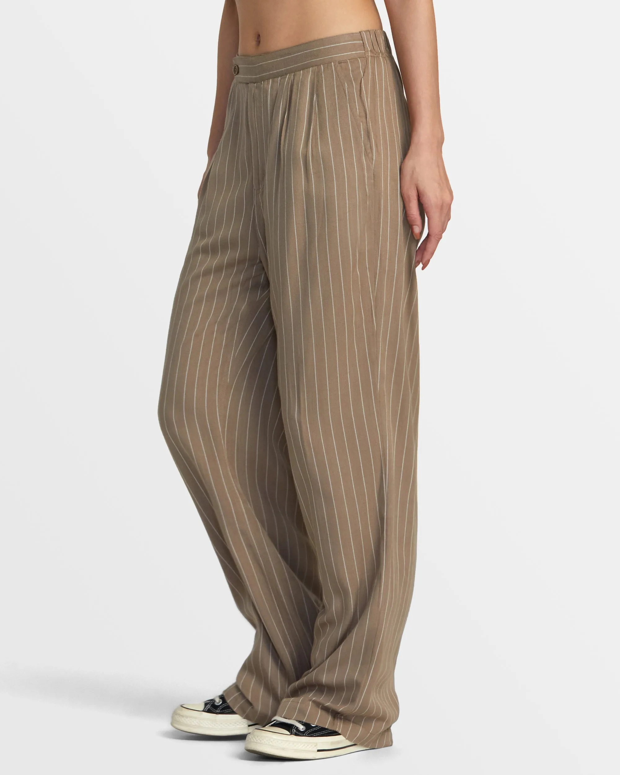 Hudson Wide Leg Pants - Dark Khaki