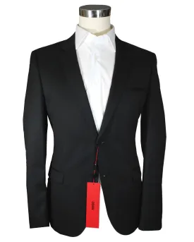 Hugo Boss Sport Coat Black - Virgin Wool Blazer EU 46 / US 36 L Slim Fit SALE