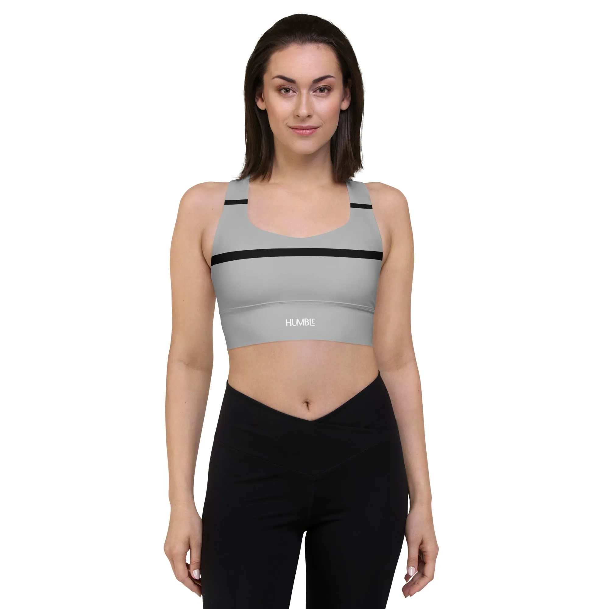 Humble Sportswear™ Silver Compression Sports Bra