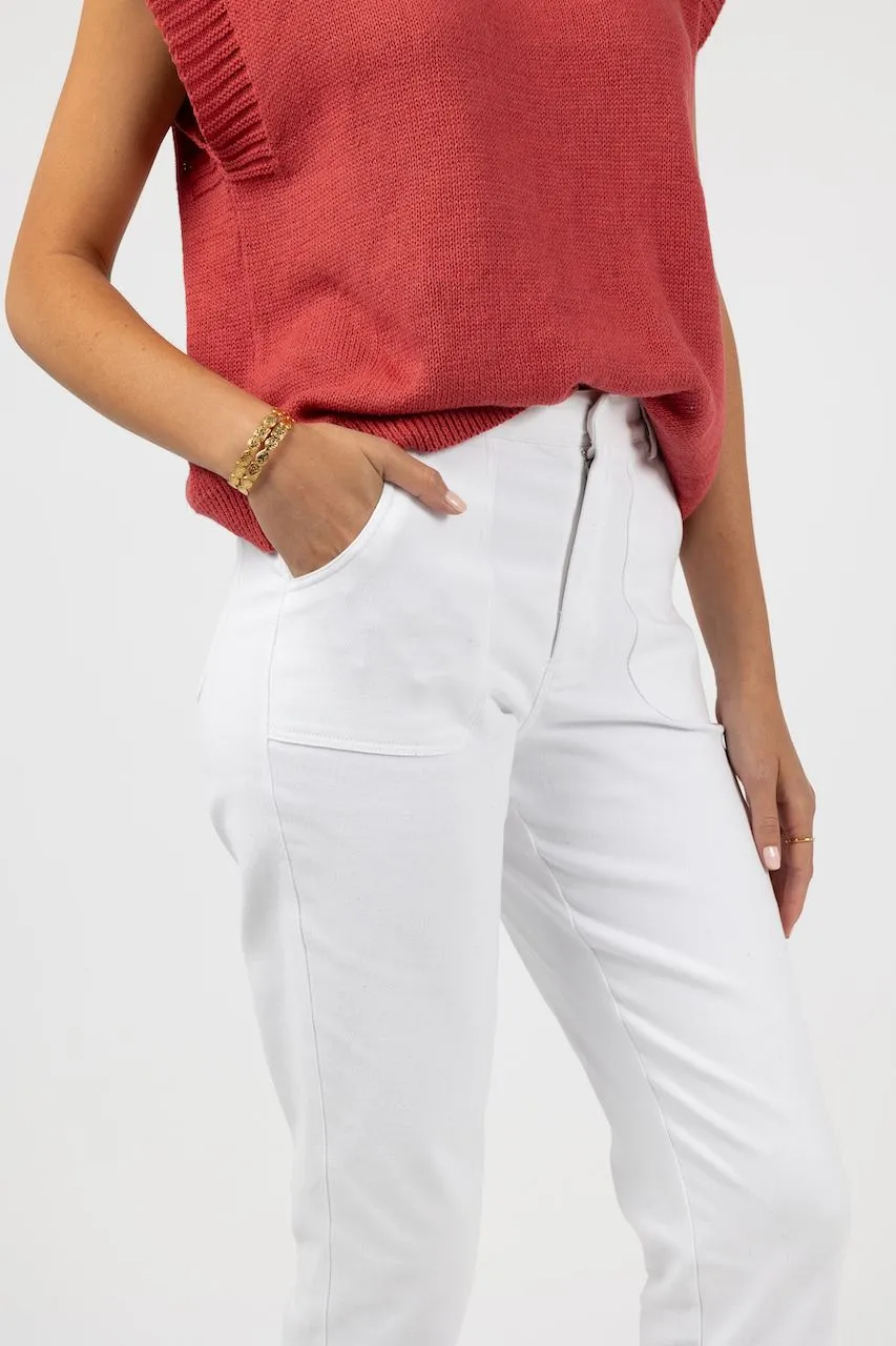 Humidity - Gigi Chino Pant, White