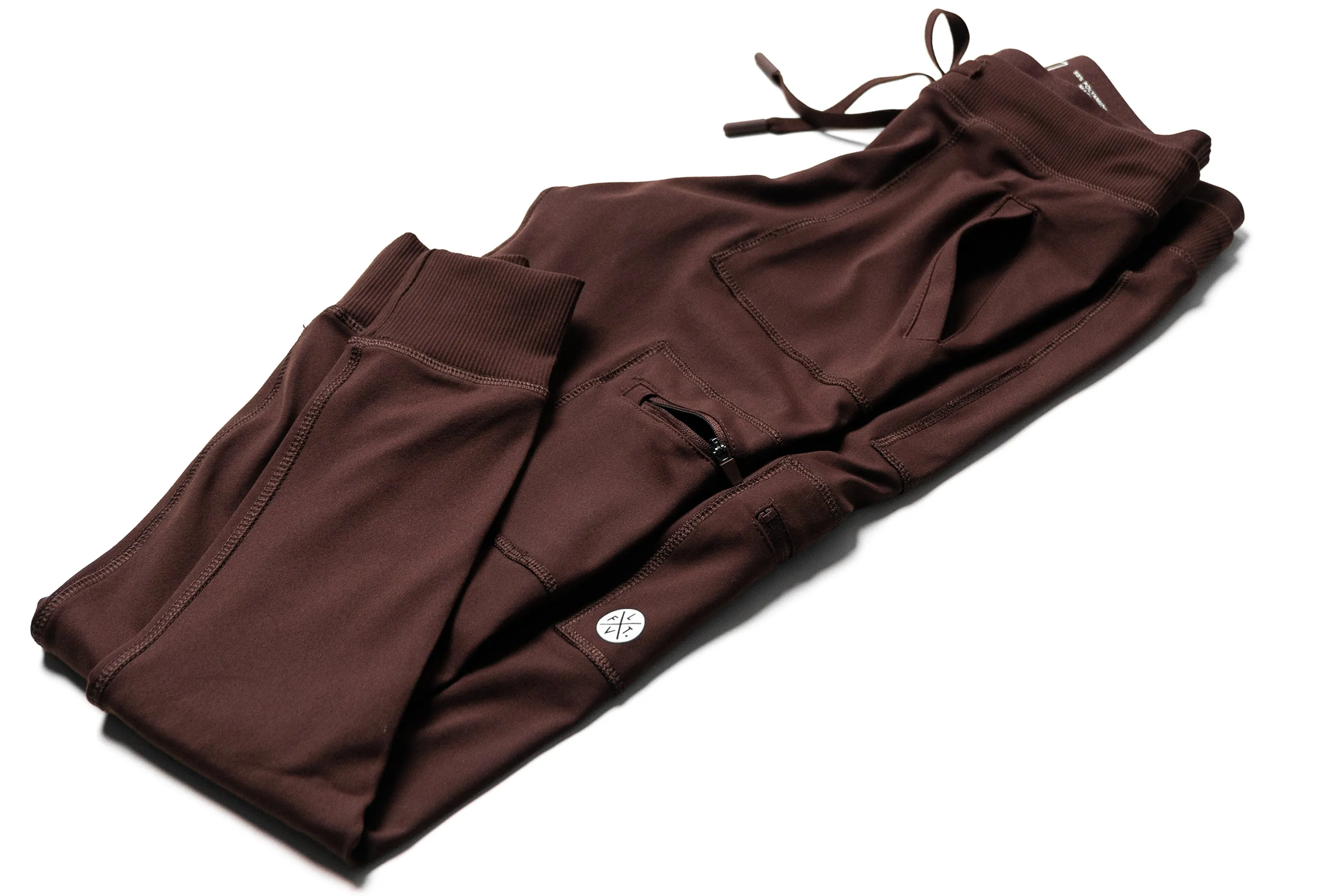 Hybrid Cargo Leggings - Burgundy