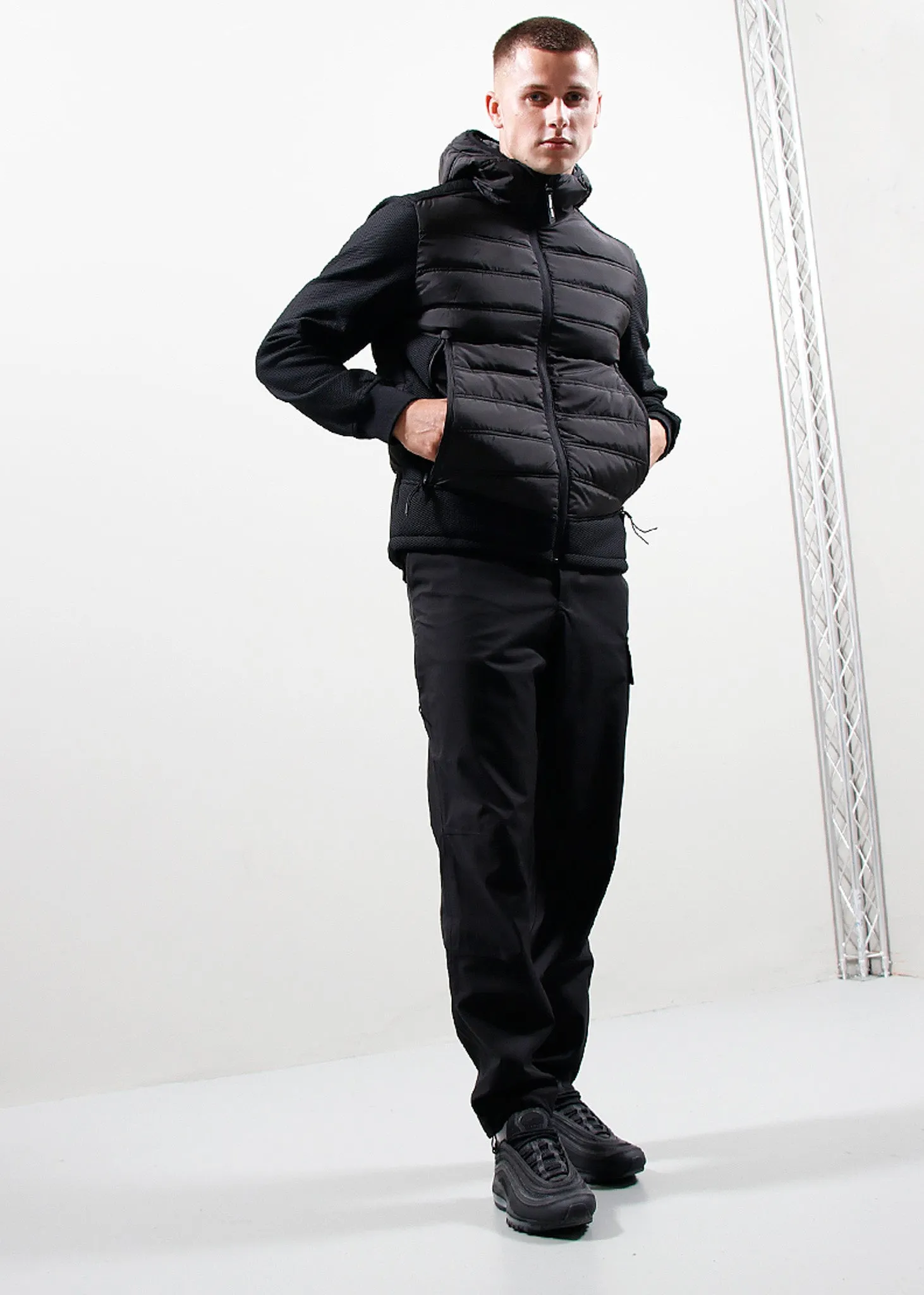 Hybrid softshell jacket - black