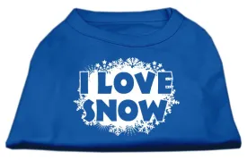 I Love Snow Screenprint Shirts Blue Med (12)