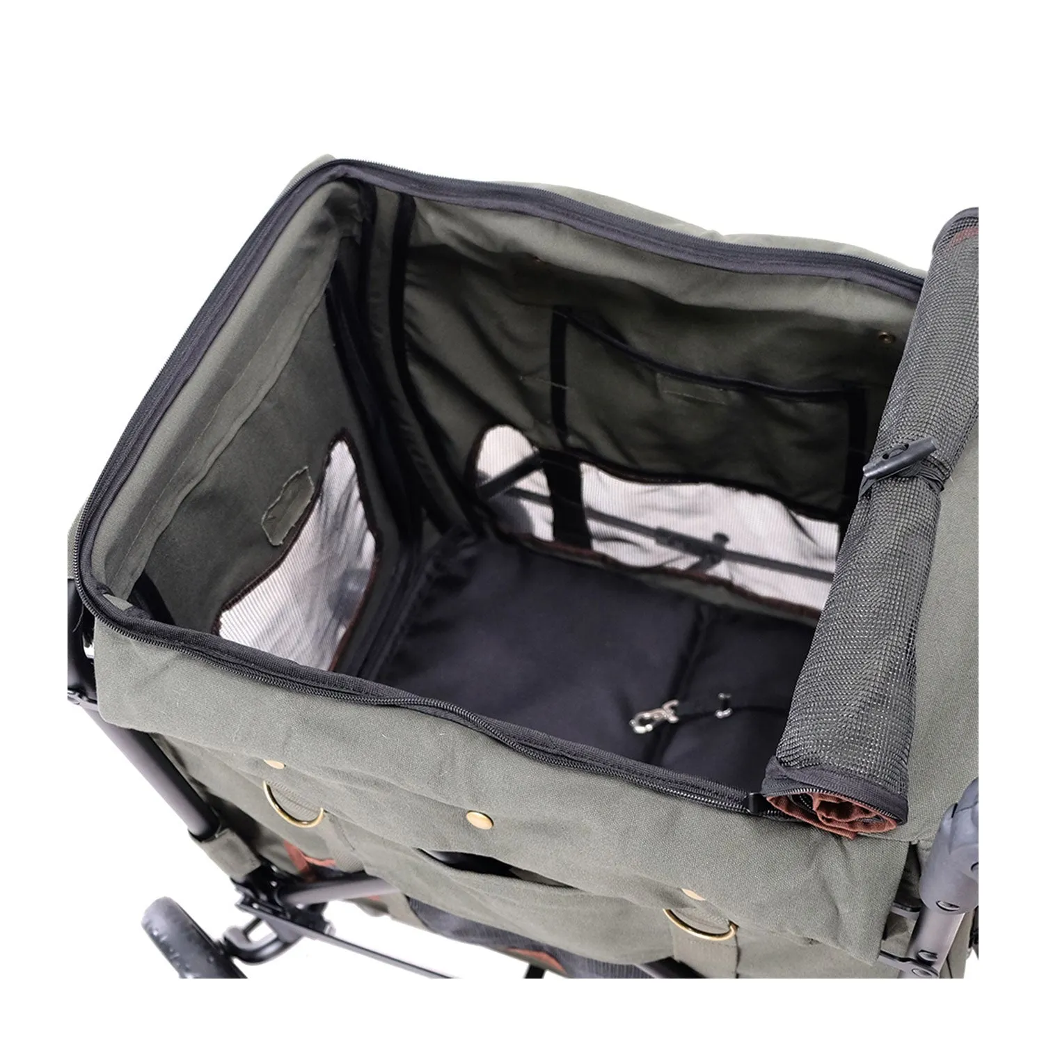 Ibiyaya Gentle Giant Dual Entry Pet Wagon for Dogs up to 25kg Army Green