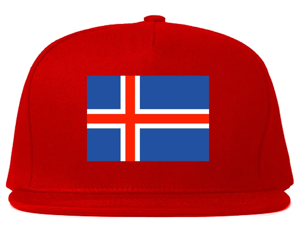 Iceland Flag Country Printed Snapback Hat Cap