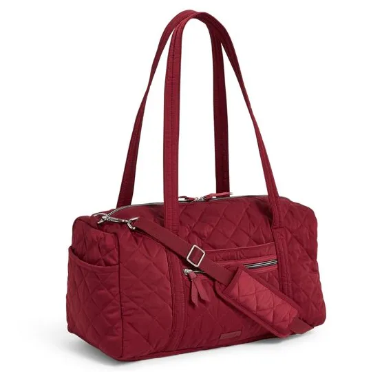 Iconic Small Travel Duffel - Berry Red