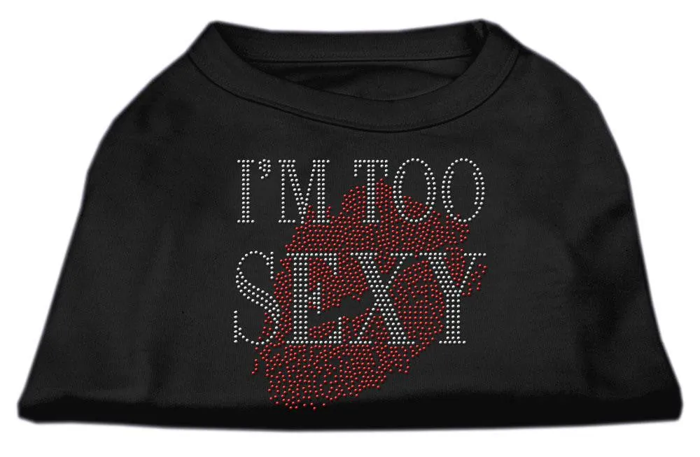 I'm Too Sexy Rhinestone Shirts Black S (10)