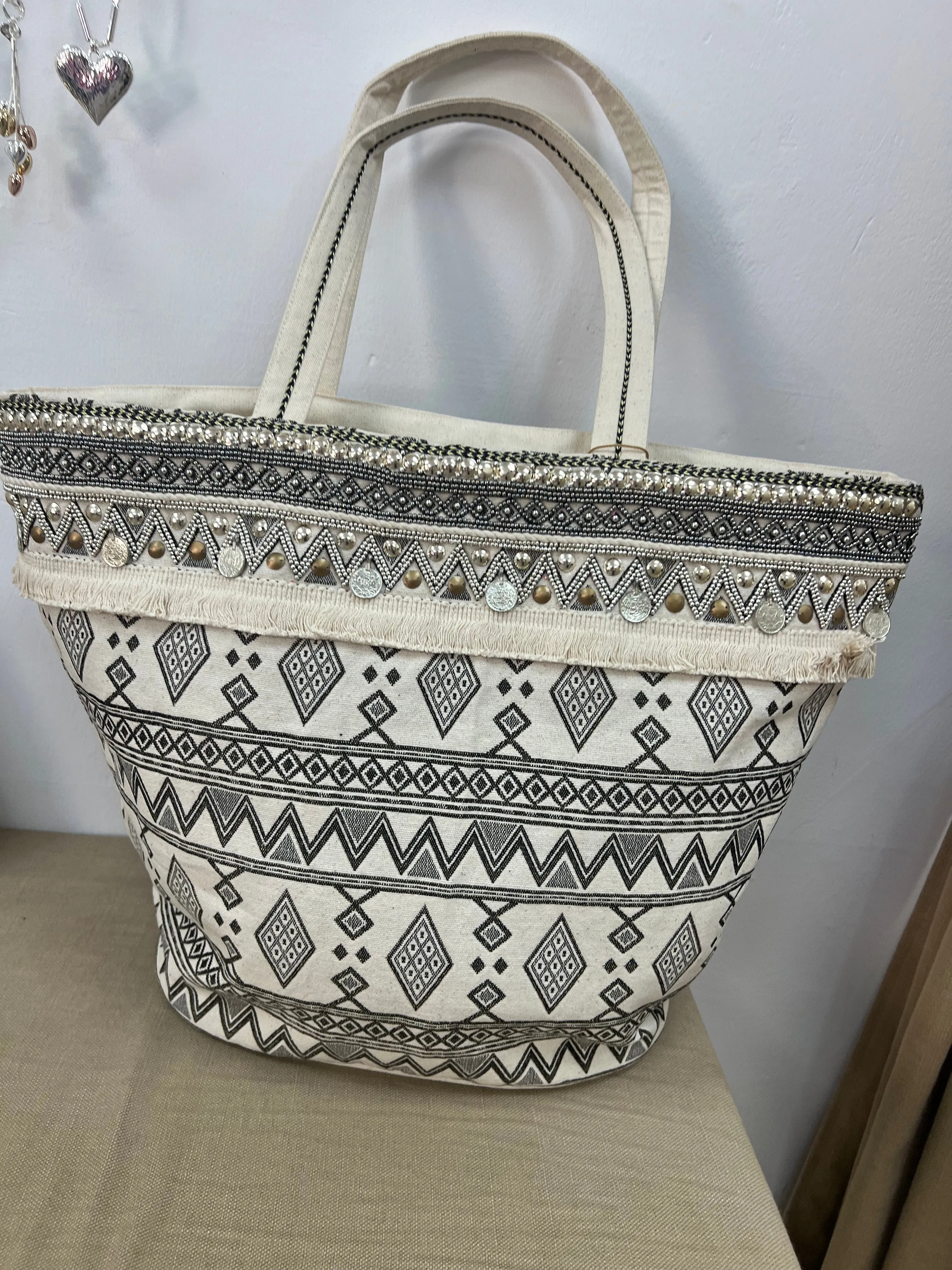 Indian Embellished Beach Bag