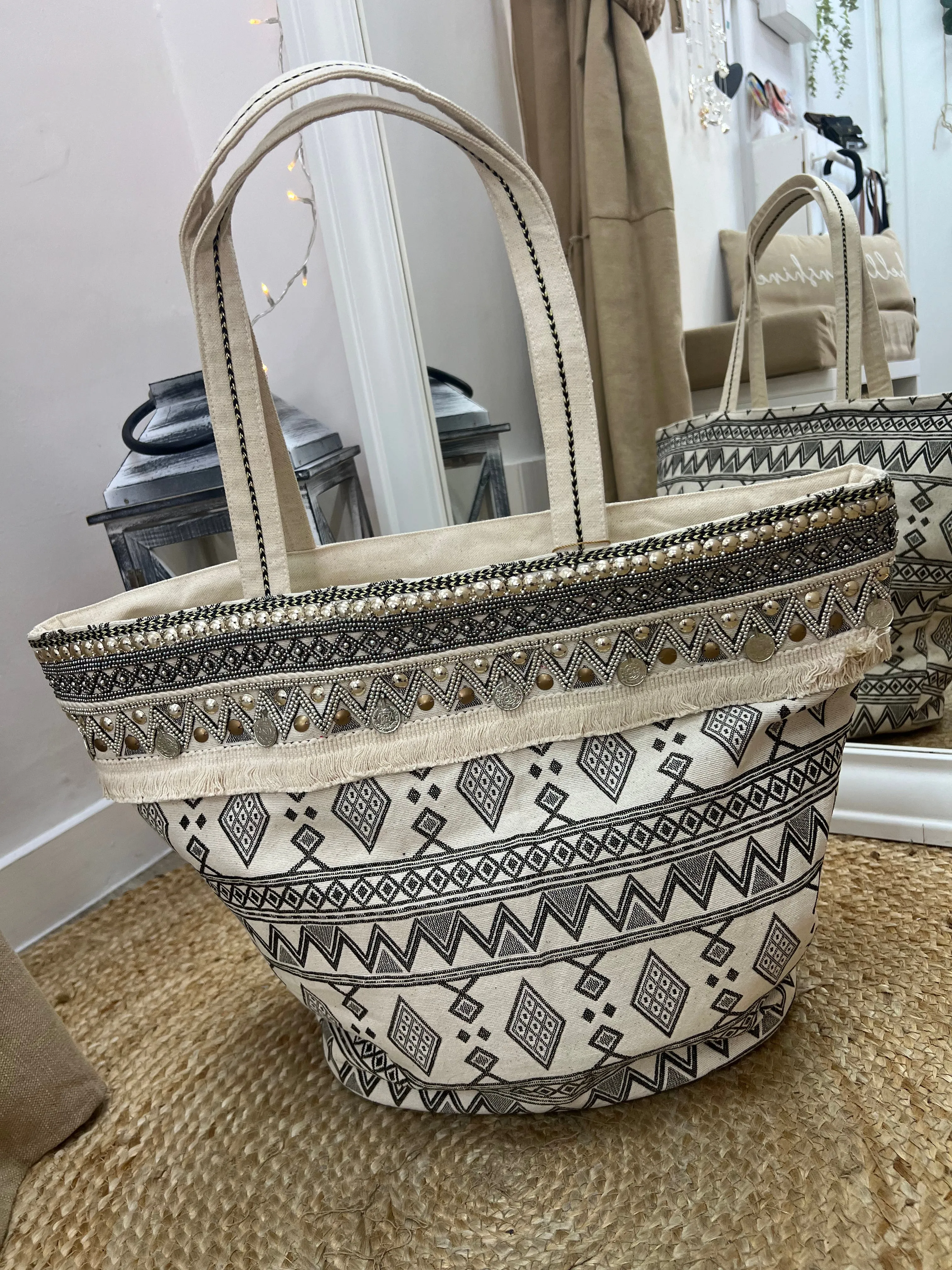 Indian Embellished Beach Bag