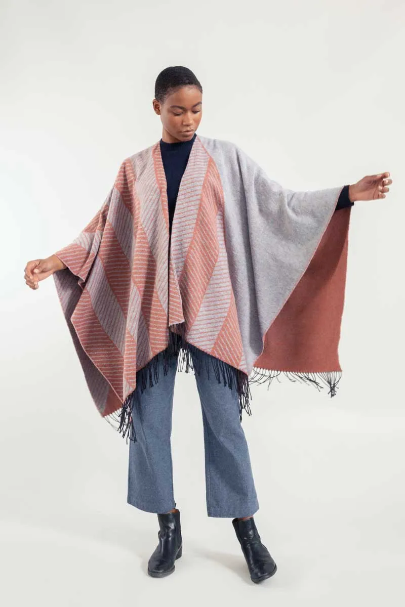 Indiana Recycled Cotton Cape Orange-Grey