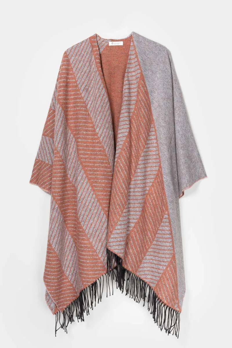 Indiana Recycled Cotton Cape Orange-Grey