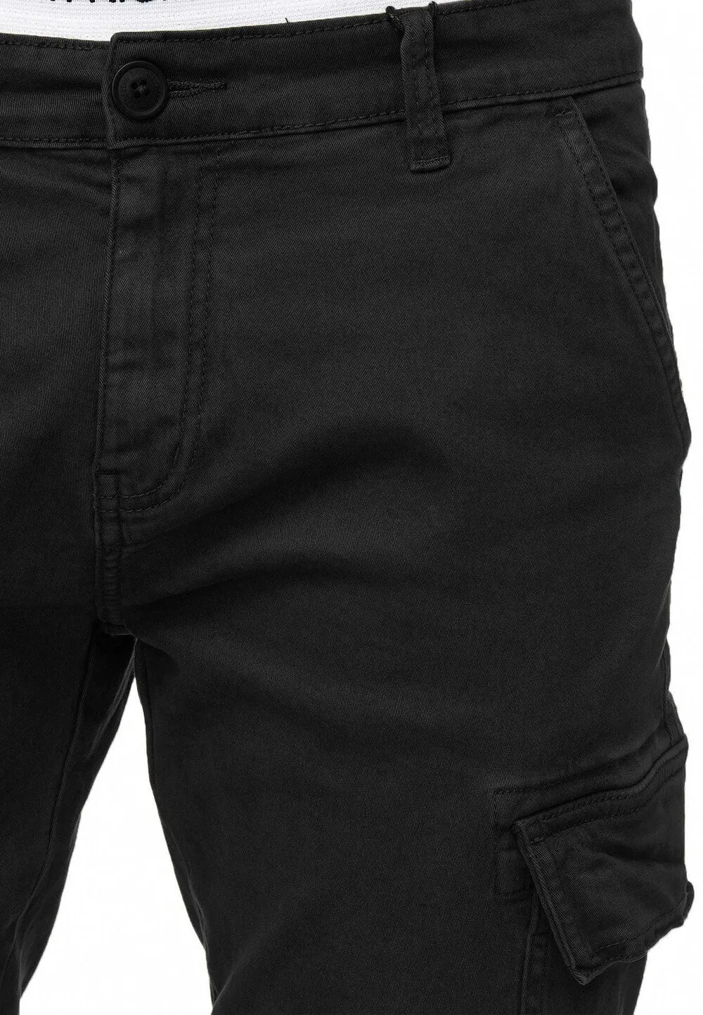 INDICODE JEANS August Tapered Cargo Pants, Black