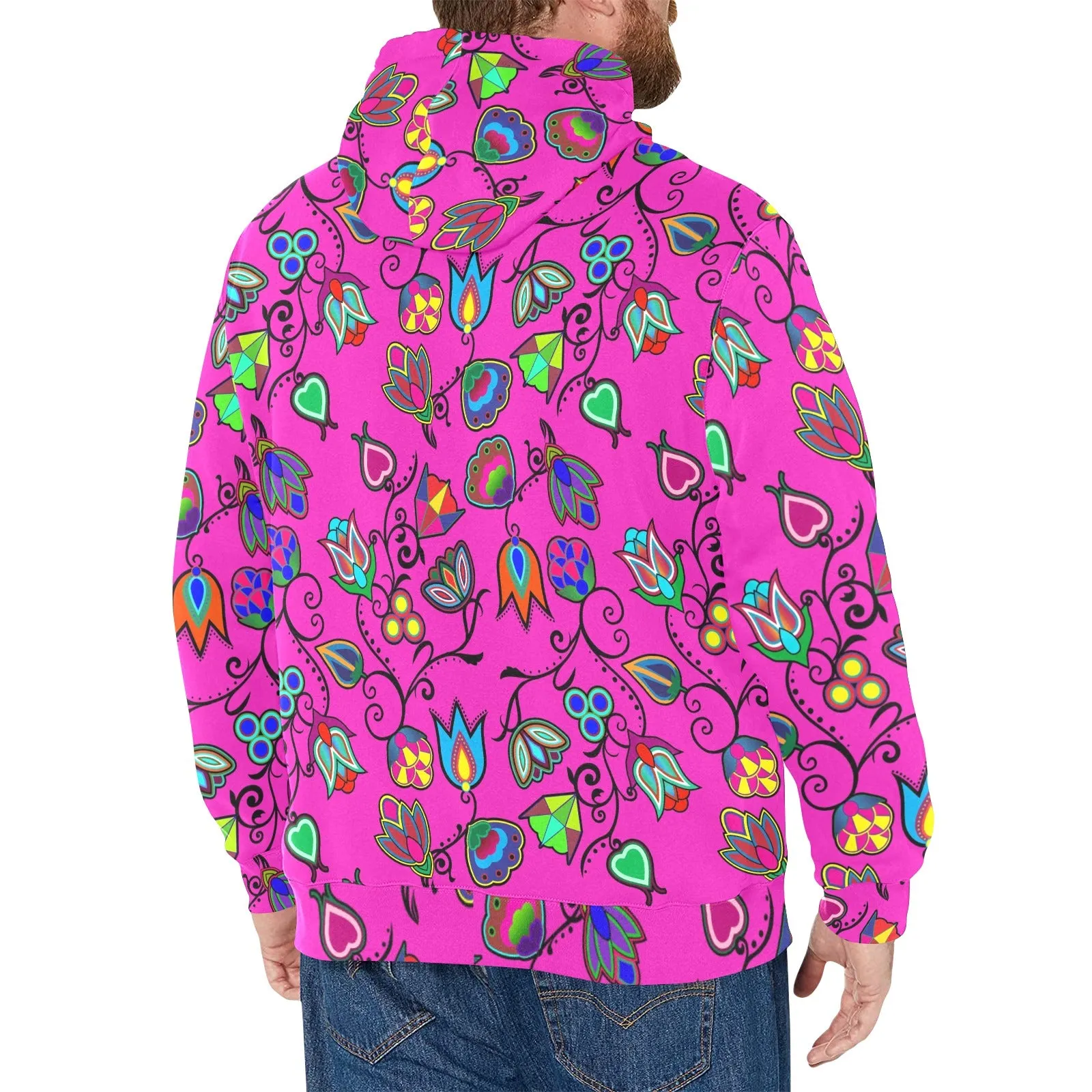 Indigenous Paisley Men's Long Sleeve Fleece Hoodie