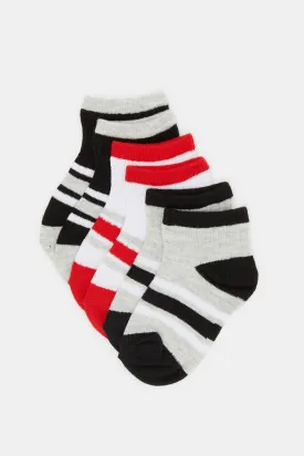 Infant Boys Assorted Striped Socks Set (Pack Of 3)