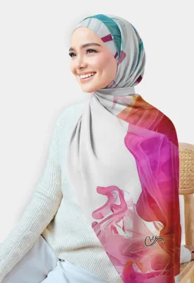 Ink Printed Chiffon Hijab