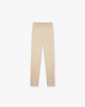 Intarsia Initial Sweatpant - Wheat