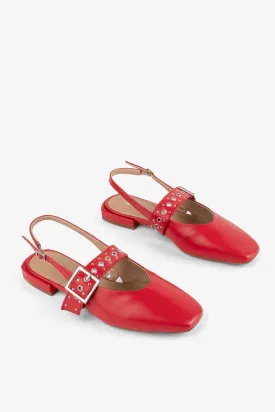 INTENTIONALLY BLANK PEARL BALLET FLAT - CHERRY