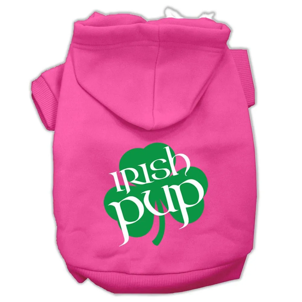 Irish Pup Screen Print Pet Hoodies Bright Pink Size XXXL (20)