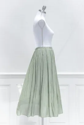 Isabella Chiffon Midi Skirt - Sage Green