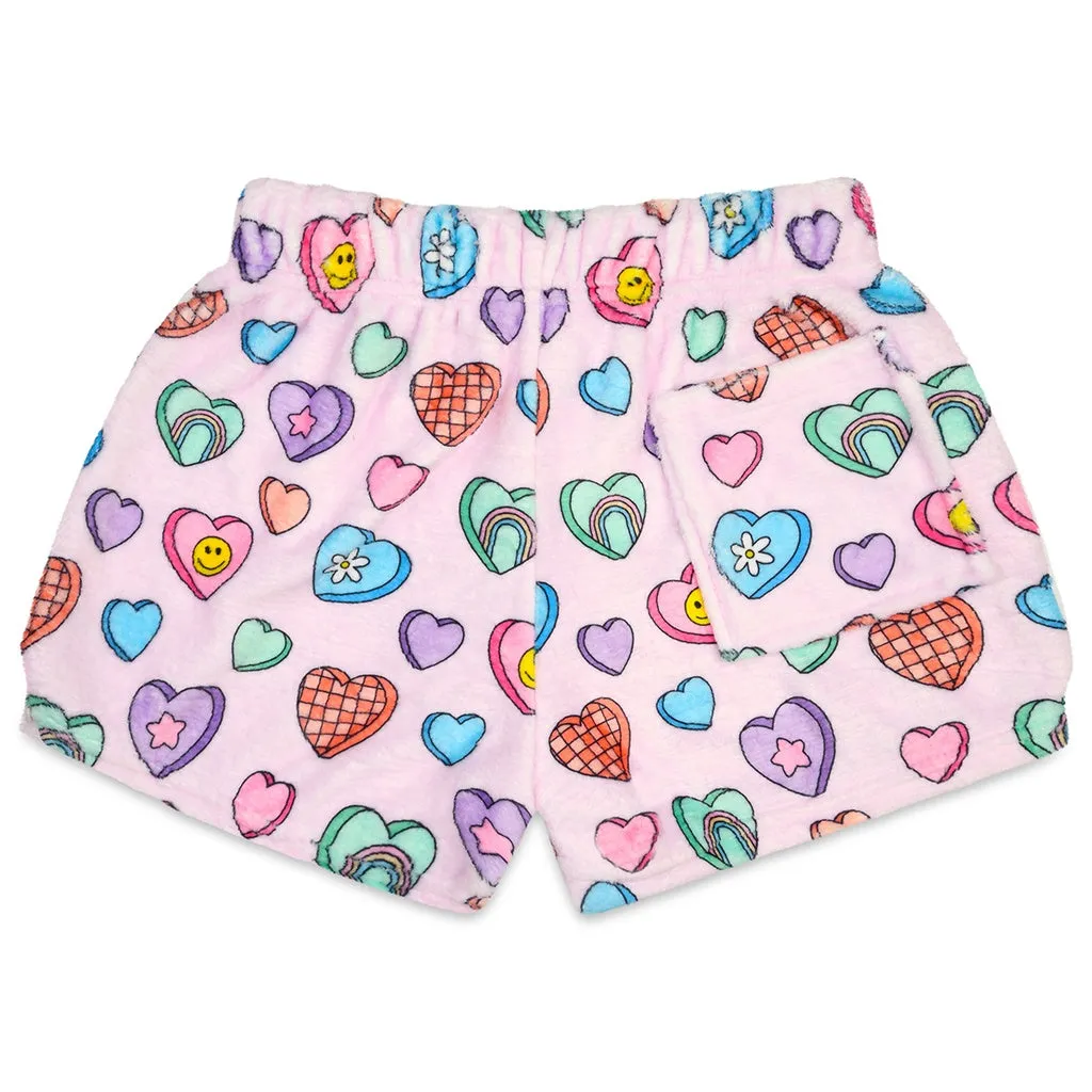 Iscream Candy Hearts Plush Shorts