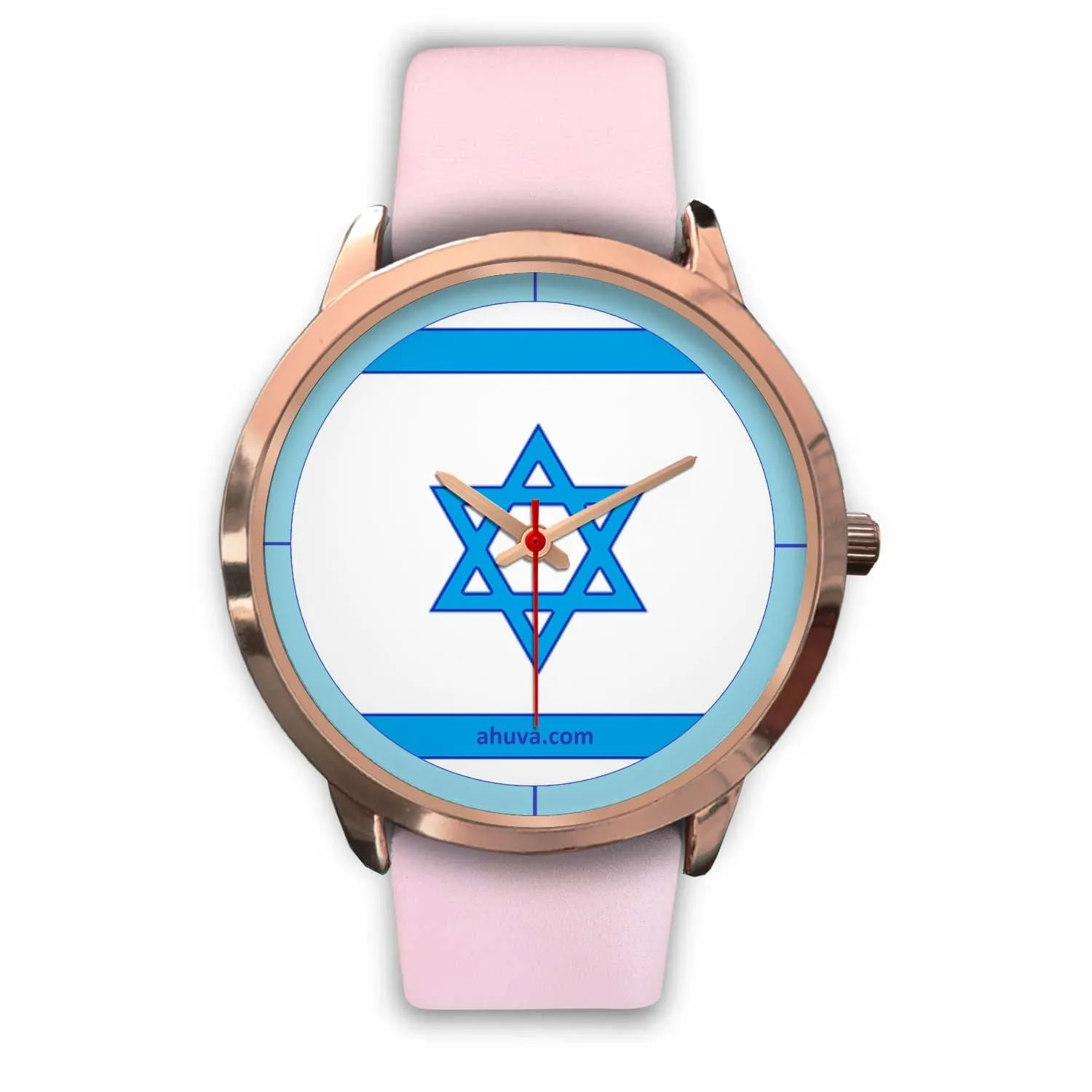 Israel Flag Hand Watch - Rose Gold