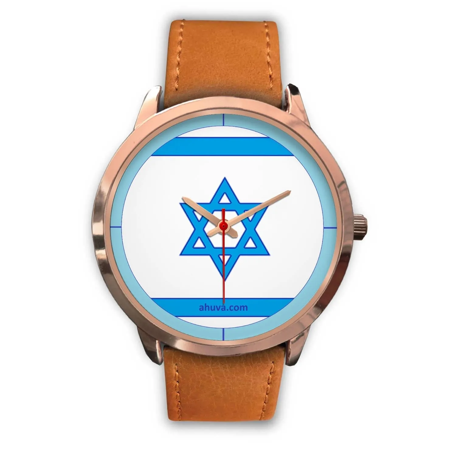 Israel Flag Hand Watch - Rose Gold