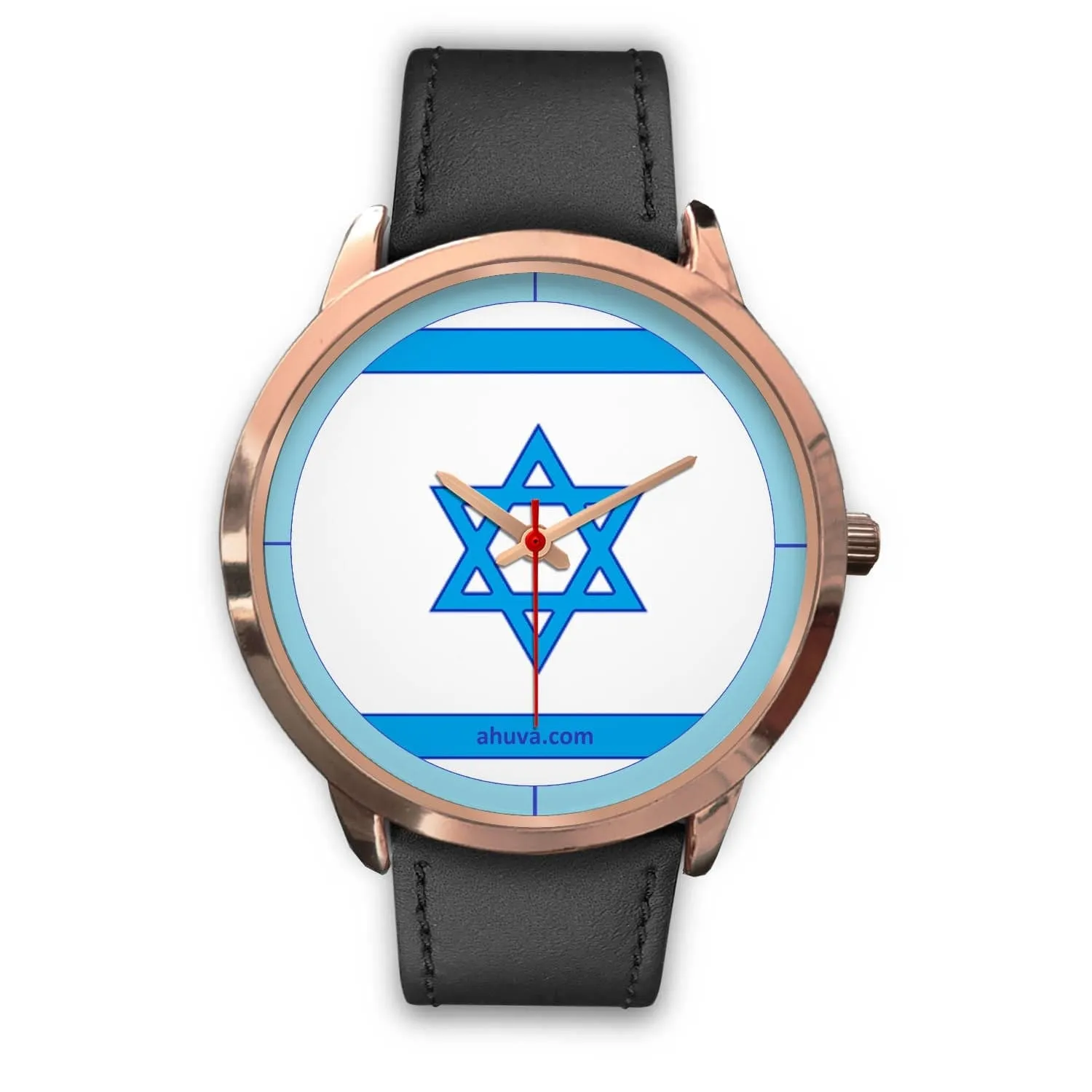 Israel Flag Hand Watch - Rose Gold