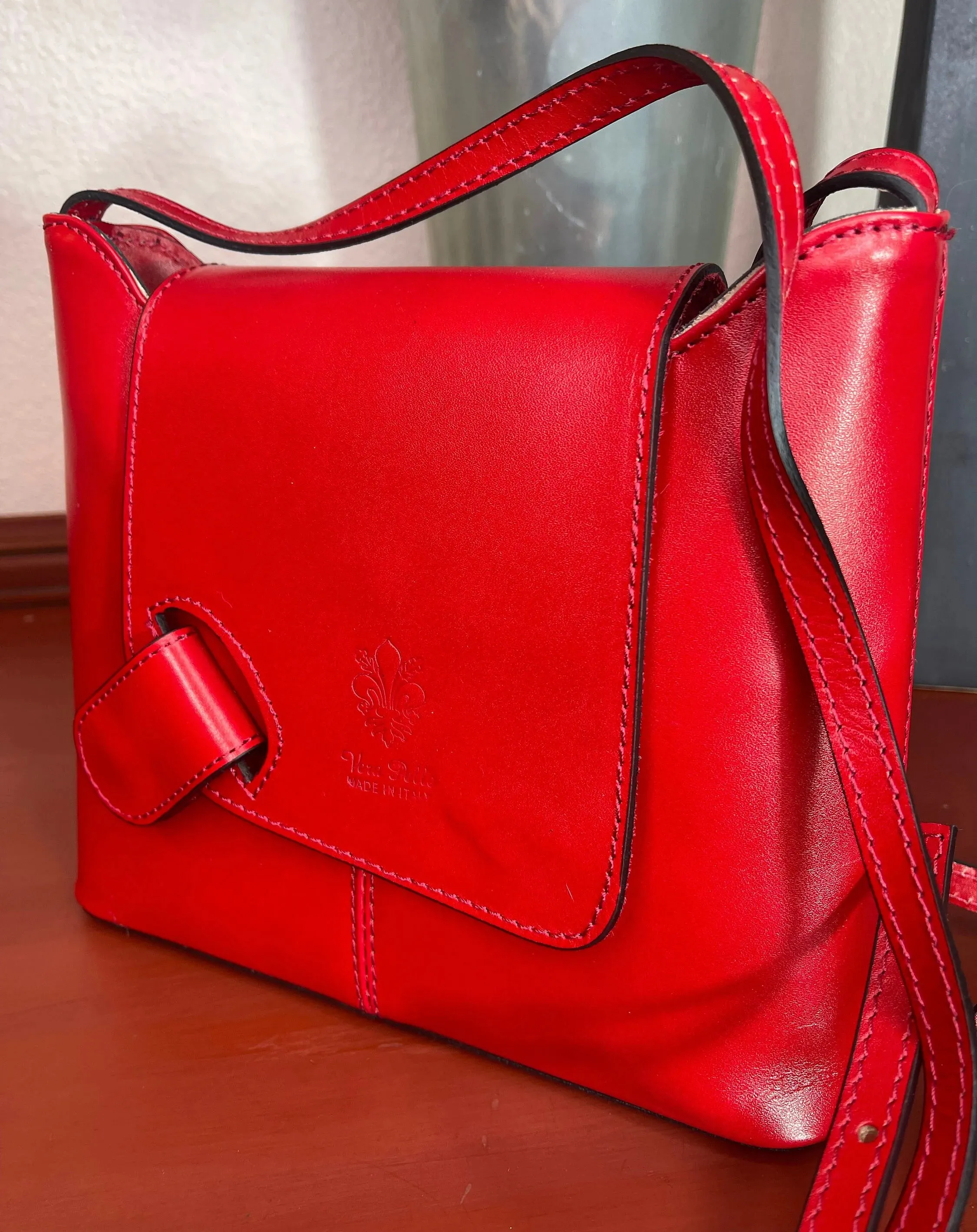 Italian Leather Shoulder Bag-Graziana