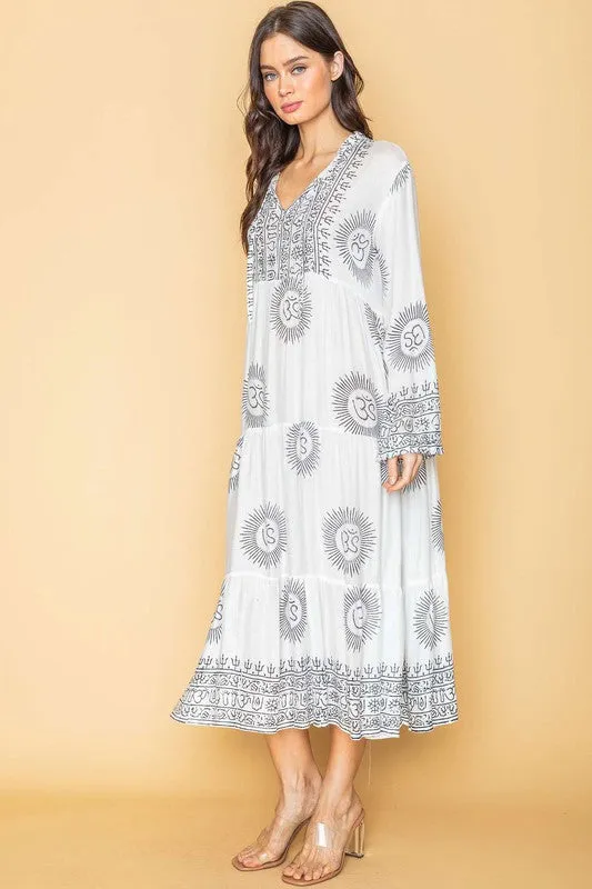 Ivory Bohemian Onesize Gauze Dress