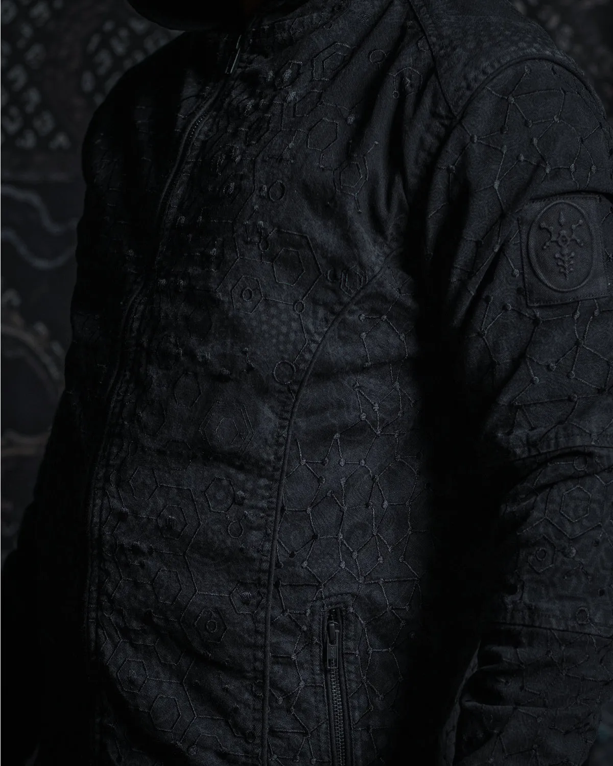 Jacket Men / Denim Laser Print Digital Embroidery - DRAGONS KAMBOZII PENTA