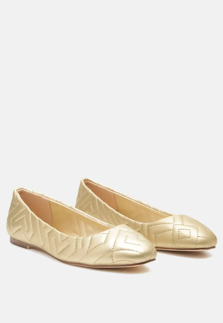 Janice Quilted Ballerina Flats