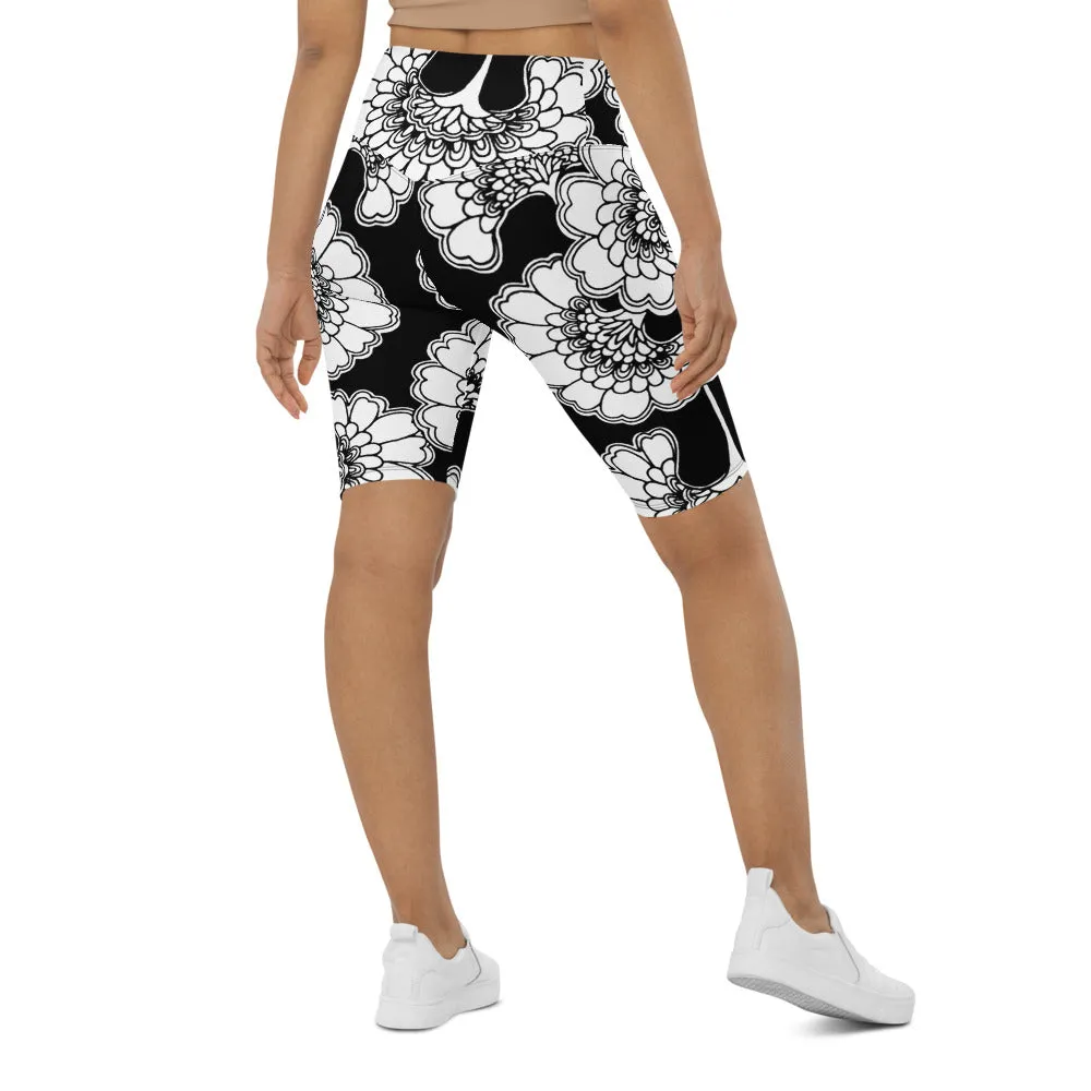 Japanese Floral Bike Shorts