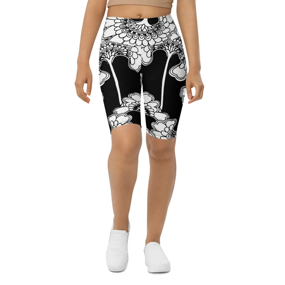 Japanese Floral Bike Shorts