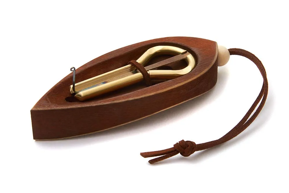 Jaw Harp by MUARO P.Potkin in Dark Wooden Case (Mouth Harp)