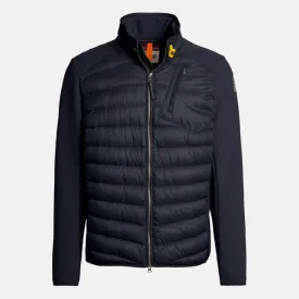 Jayden Slim Fit Down Filled Quilted Hybrid Jacket / Navy